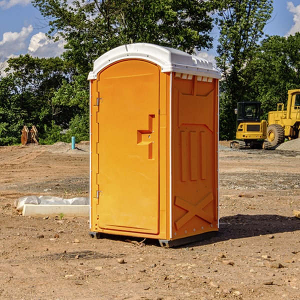 how often are the porta potties cleaned and serviced during a rental period in Vinton CA